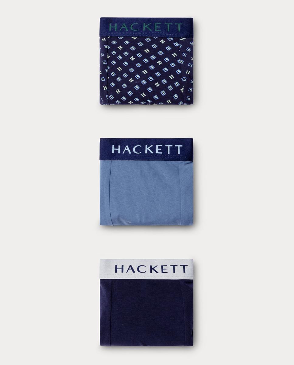 Pack de 3 Boxers de Malha Combinados Azul-3
