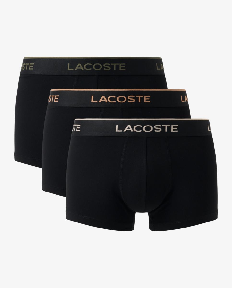 Imagen 0 de Pack de 3 calzoncillos de algodón elástico con logo en la cintura Negro
