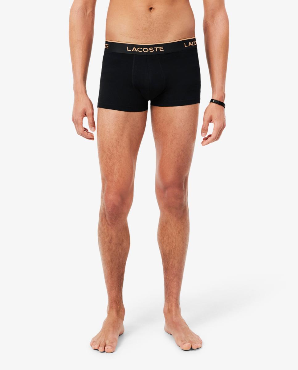 Pack de 3 Boxers de Algodão Elástico com Logótipo na Cintura Preto-5