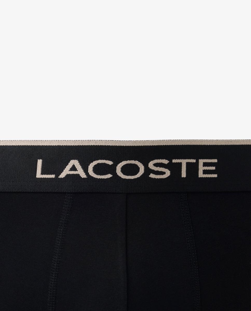 Pack de 3 Boxers de Algodão Elástico com Logótipo na Cintura Preto-7