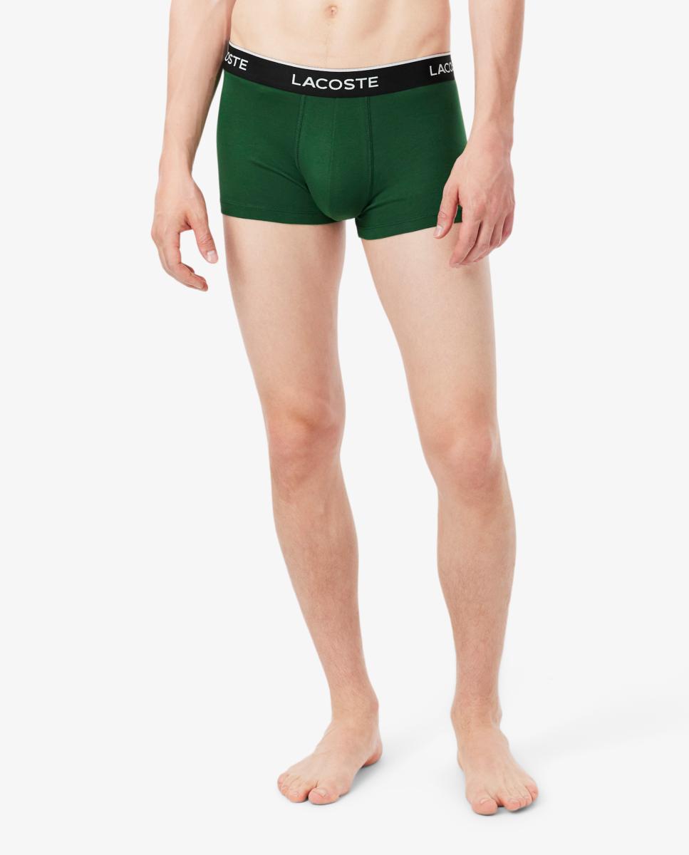 Pack de 3 calzoncillos de algodón elástico con logo en la cintura - Lacoste - Multicolor Multicolor-5