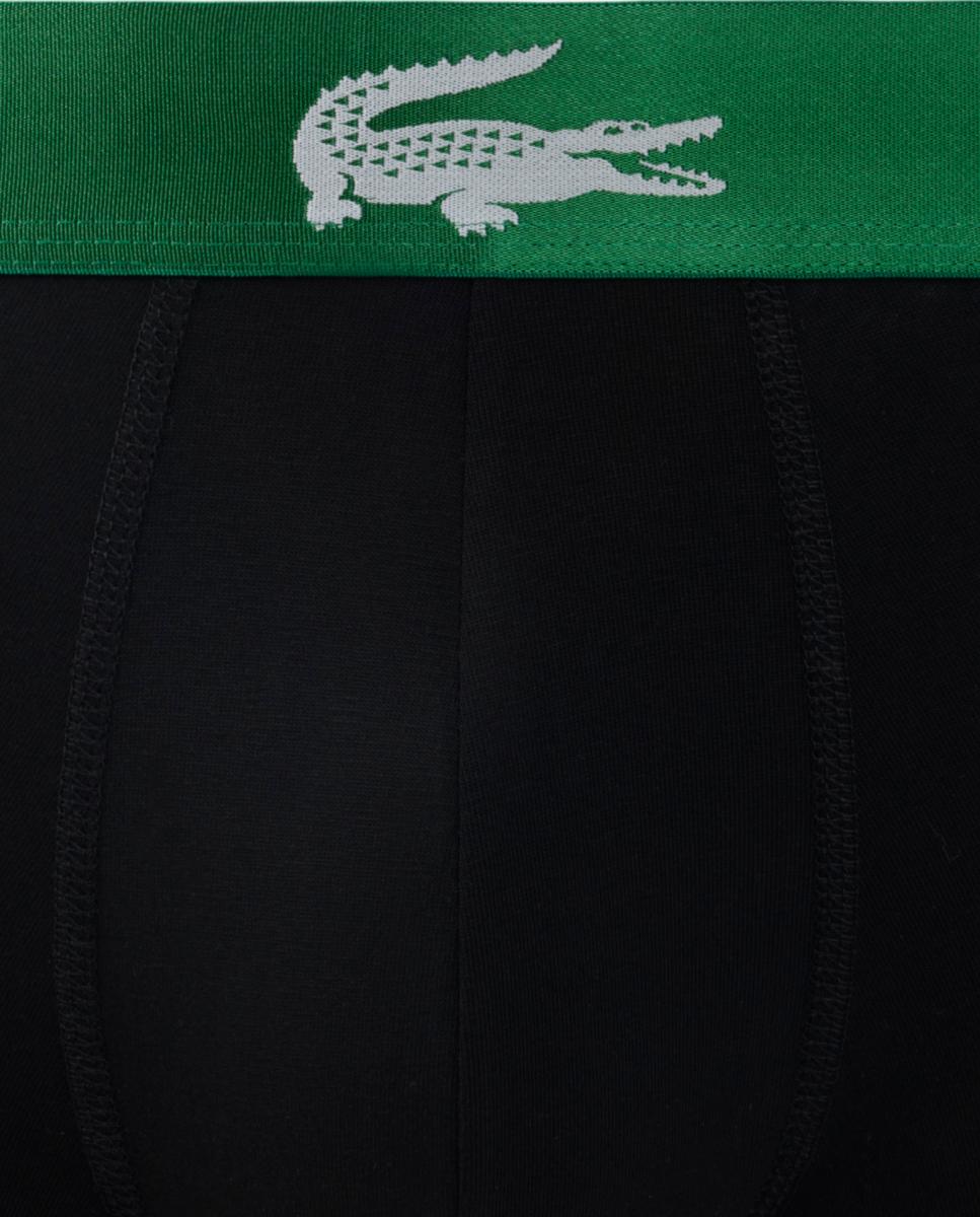Pack de 3 calzoncillos Lacoste de algodón con logo en la cintura - Negro Negro-2