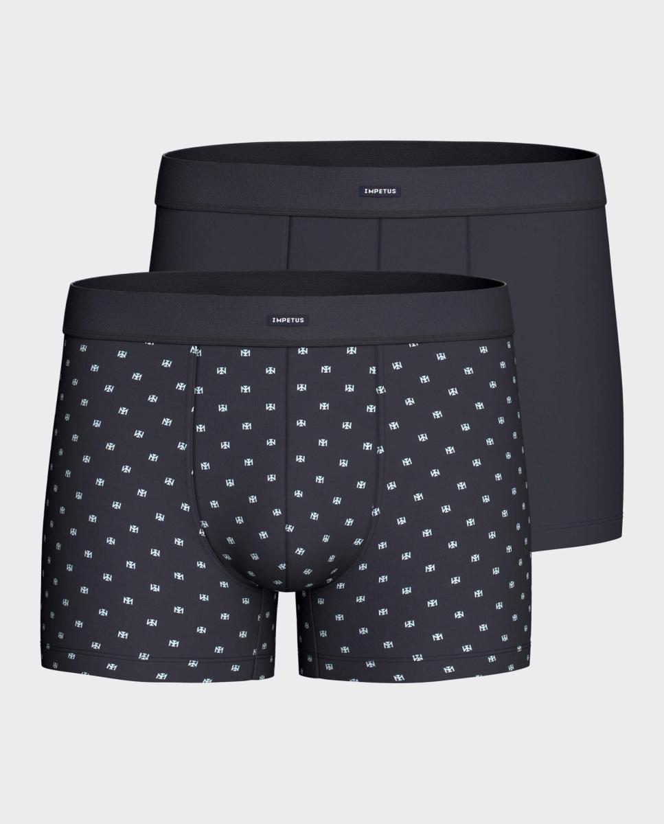 Bipack de boxers cerrados de hombre de algodón. - Impetus - Azul marino Azul marino-1