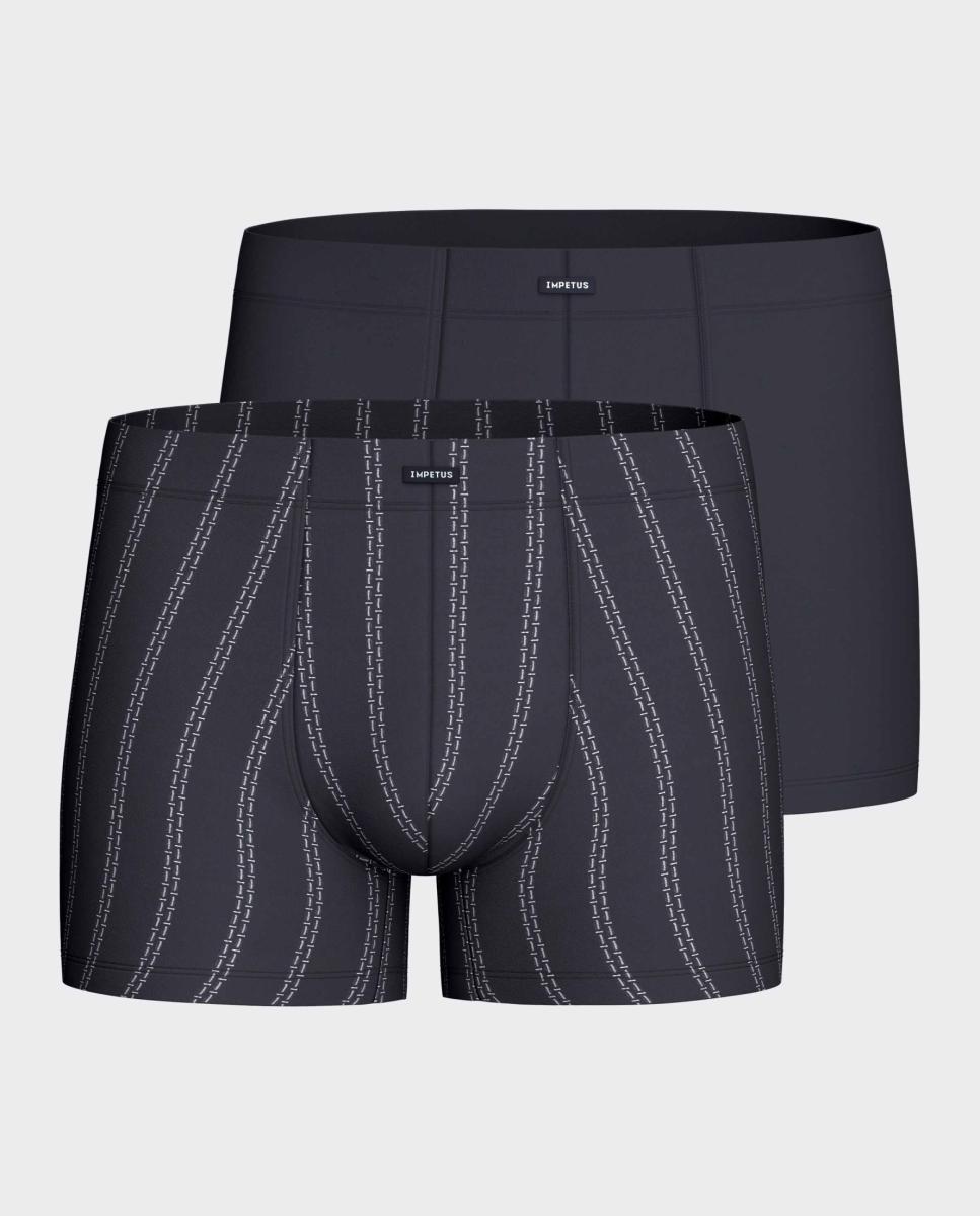 Bipack de boxers cerrados de hombre de algodón. - Impetus - Azul marino Azul marino-1