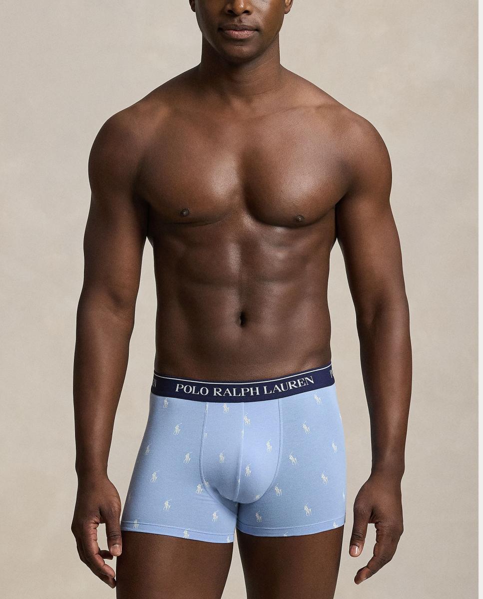 Pack de Três Boxers de Algodão em Diferentes Tons Azul-2