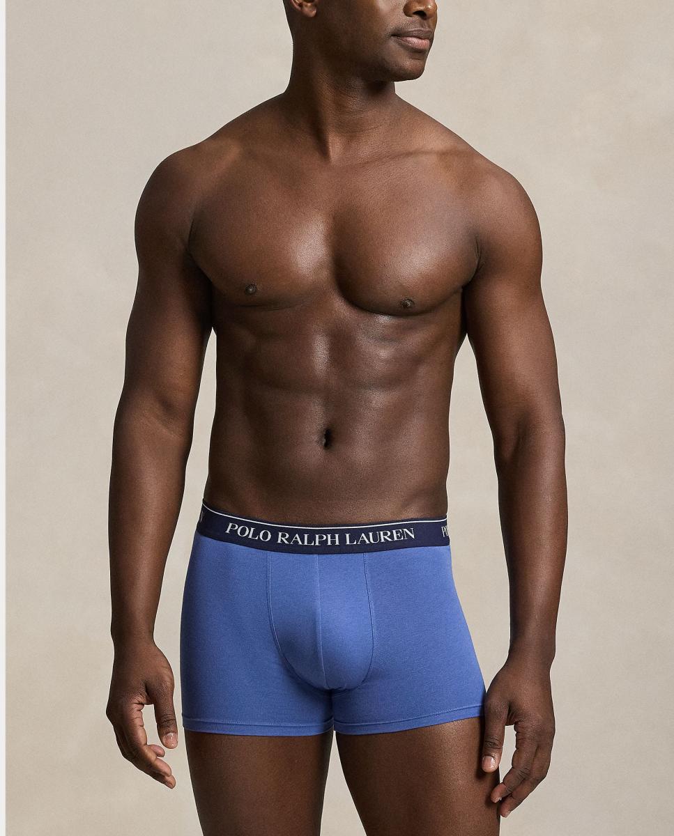Pack de Três Boxers de Algodão em Diferentes Tons Azul-5