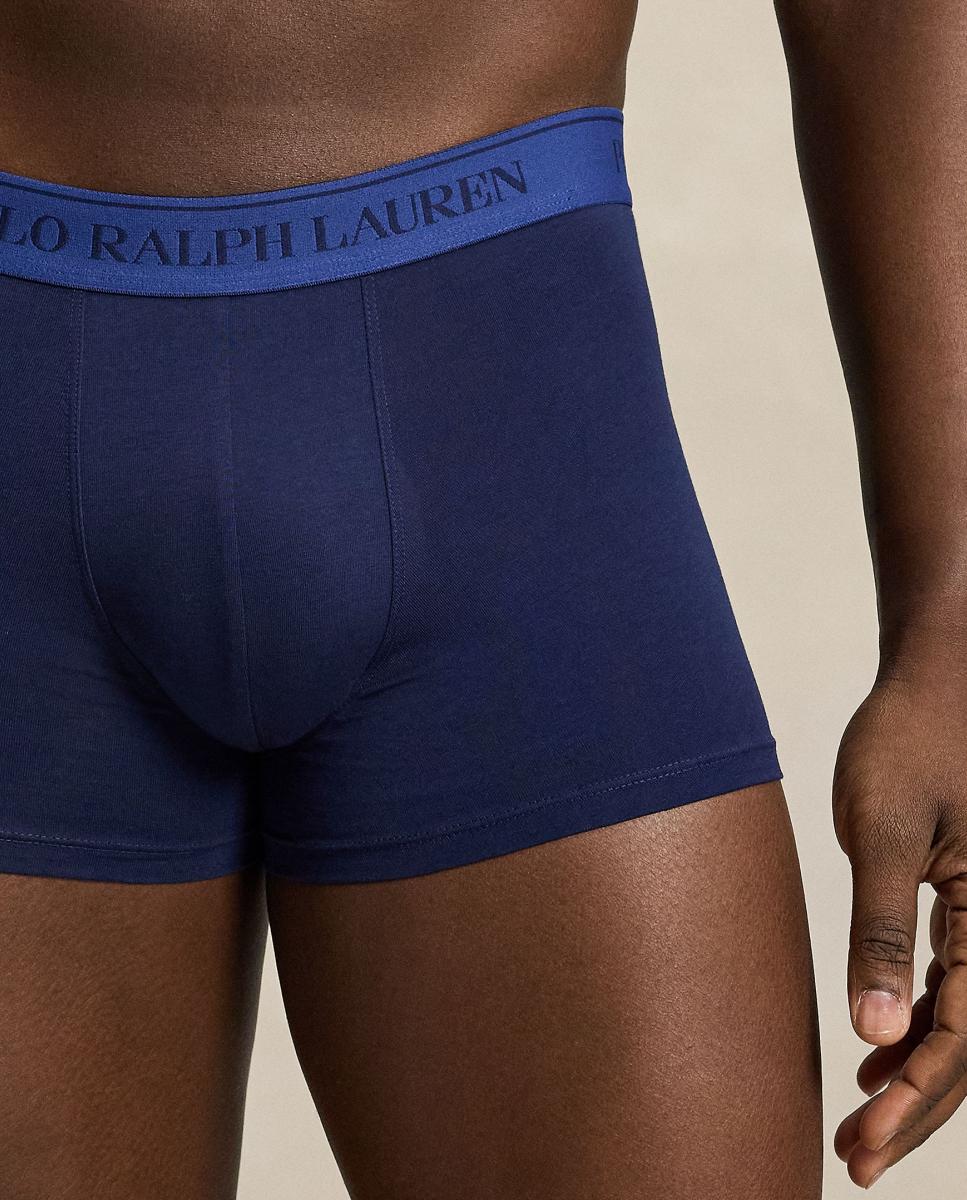 Pack de Três Boxers de Algodão Elástico Azul-marinho-4