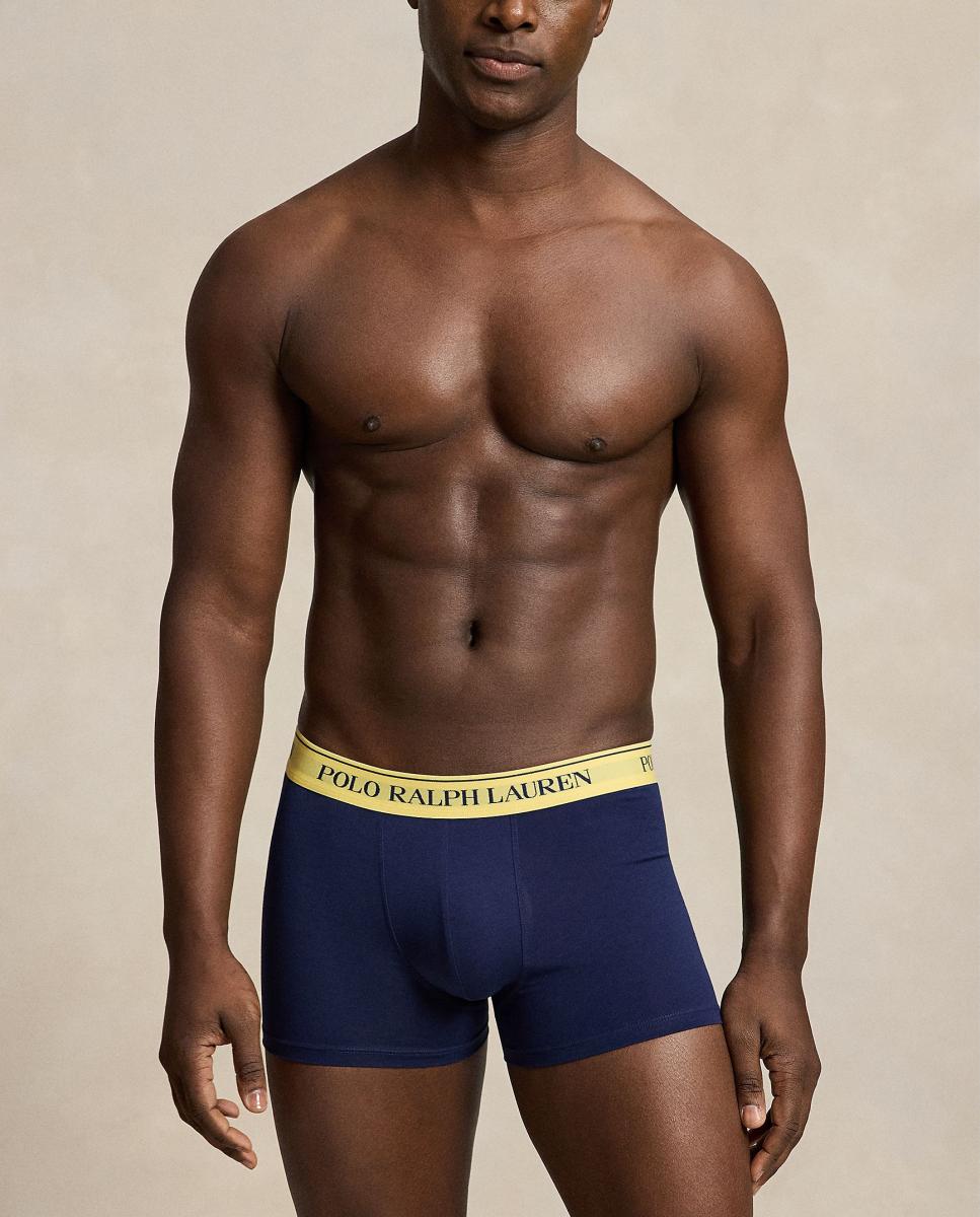 Pack de Três Boxers de Algodão Elástico Azul-marinho-6