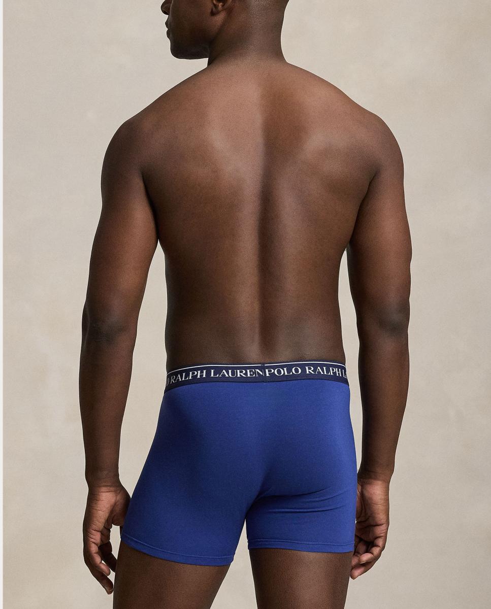 Pack de Três Boxers de Algodão em Várias Cores Multicolor-3