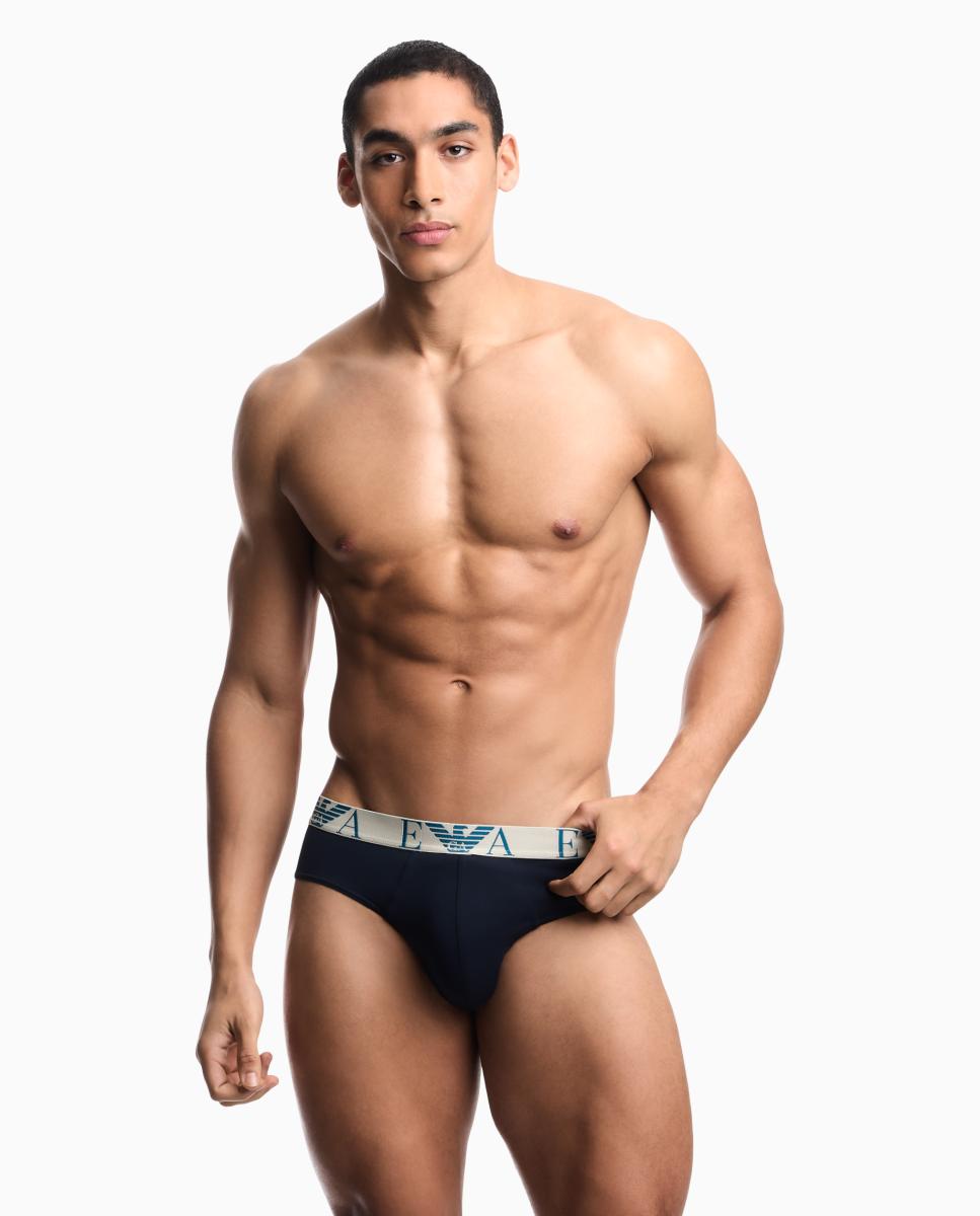Pack de Três Slips de Algodão Azul-marinho-2