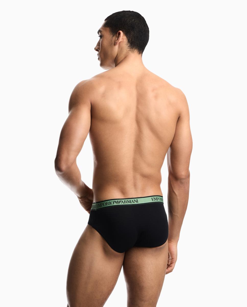 Pack de Três Slips de Algodão Preto-3