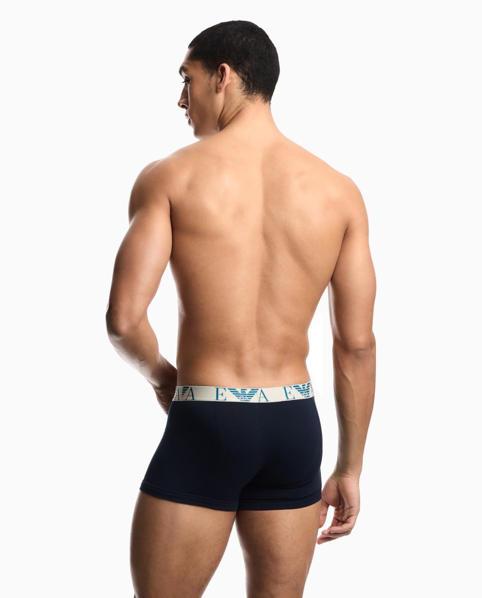 Pack de Três Boxers de Algodão Azul-marinho-3