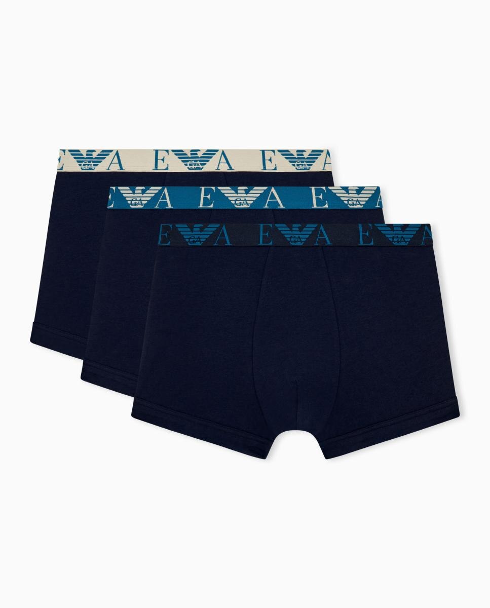 Pack de Três Boxers de Algodão Azul-marinho-4