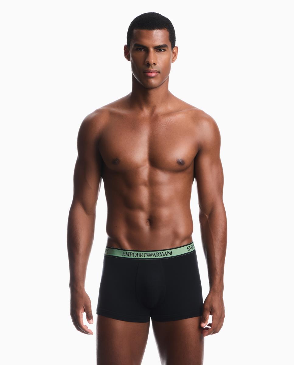 Pack de Três Boxers de Algodão Preto-2