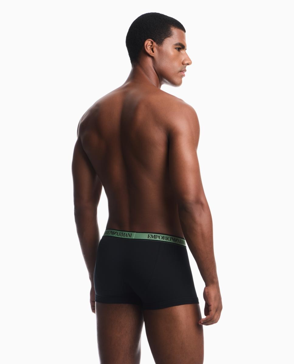 Pack de Três Boxers de Algodão Preto-3