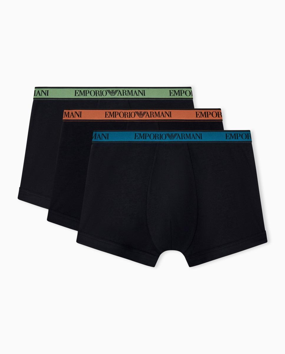 Pack de Três Boxers de Algodão Preto-4