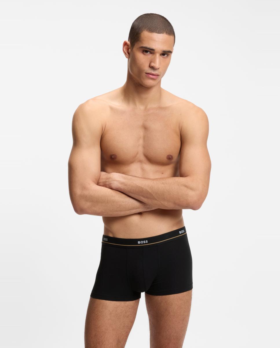 Pack de Cinco Boxers em Algodão Preto-1