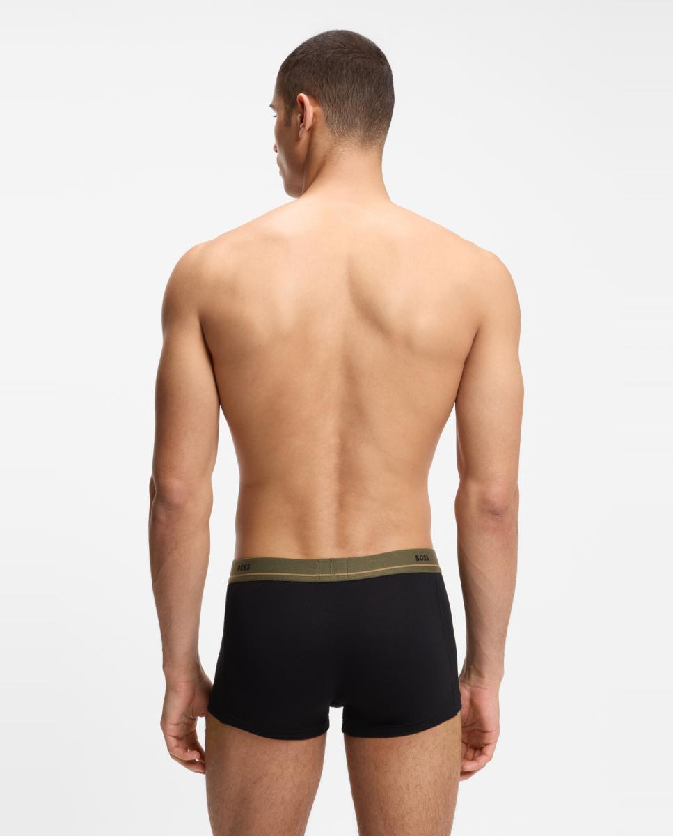 Pack de Cinco Boxers em Algodão Preto-3