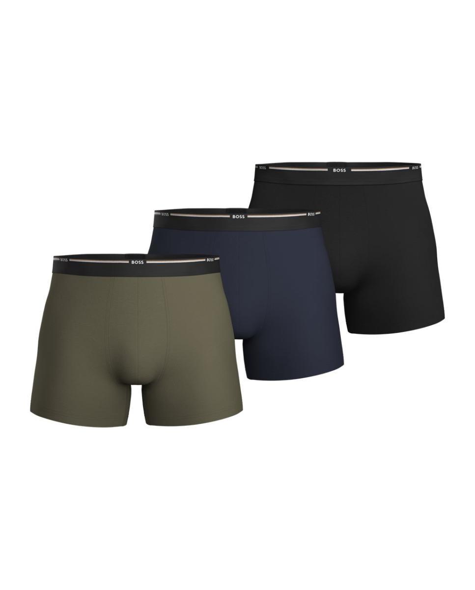 Imagen 0 de Pack de tres boxers cortos de hombre en viscosa de bambú Multicolor