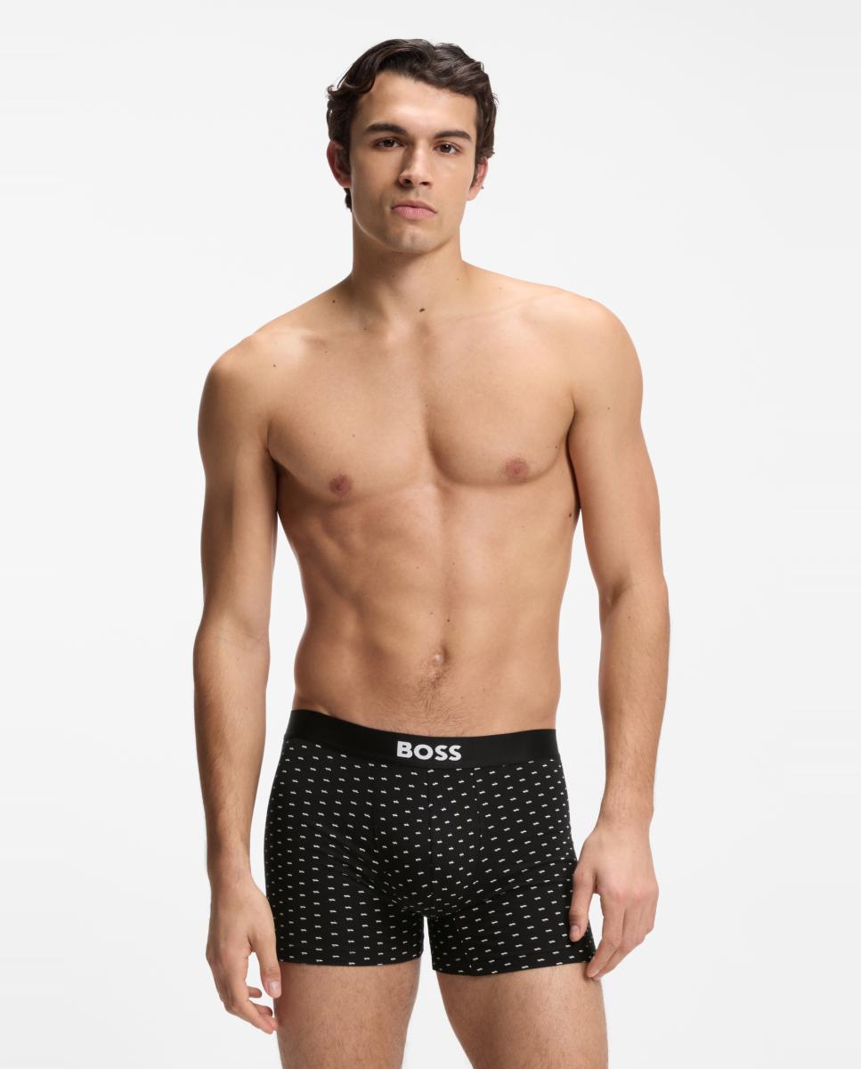 Pack de Três Boxers Compridos de Algodão Multicolor-1