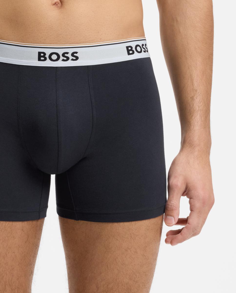 Pack de Três Boxers Compridos de Algodão Multicolor-3
