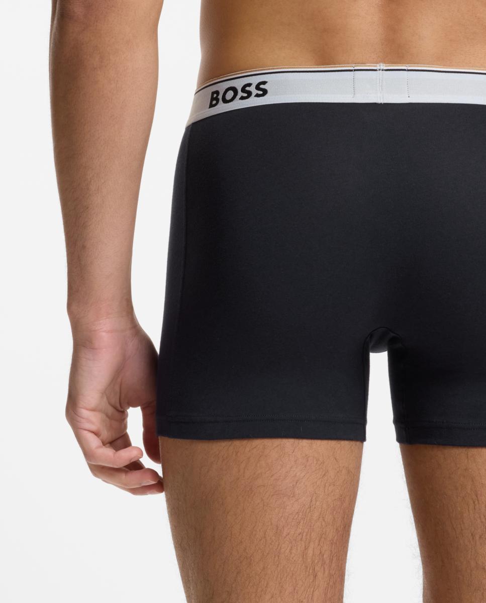 Pack de Três Boxers Compridos de Algodão Multicolor-4
