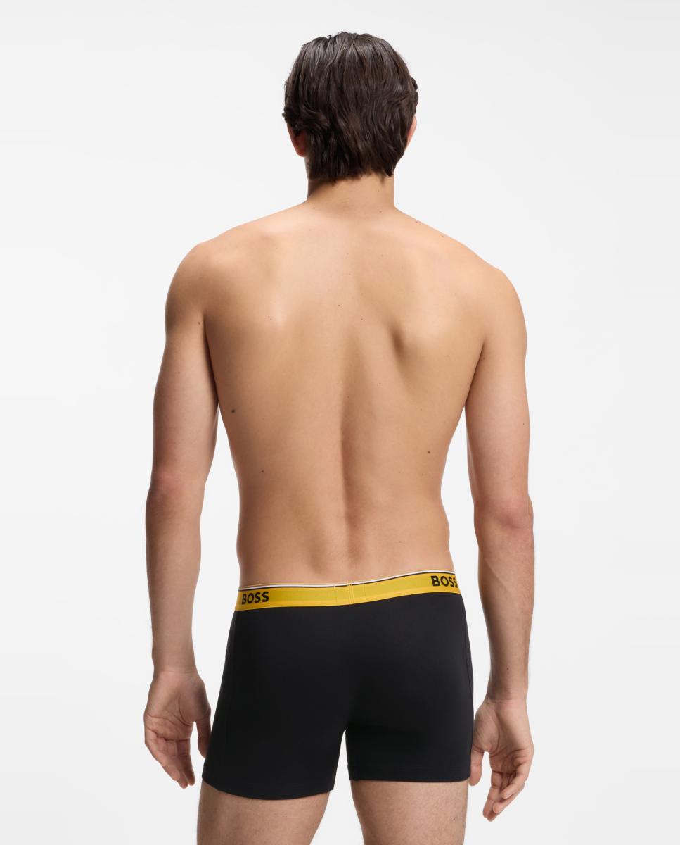 Pack de Três Boxers de Algodão Preto-2