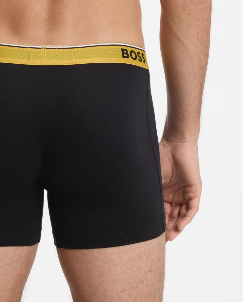 Pack de Três Boxers de Algodão Preto-4
