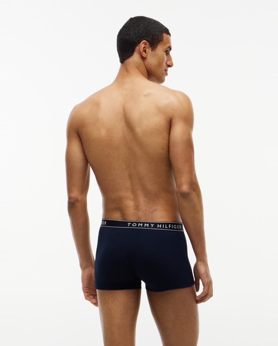 Pack de 3 Boxers com Cós Azuis Preto-3
