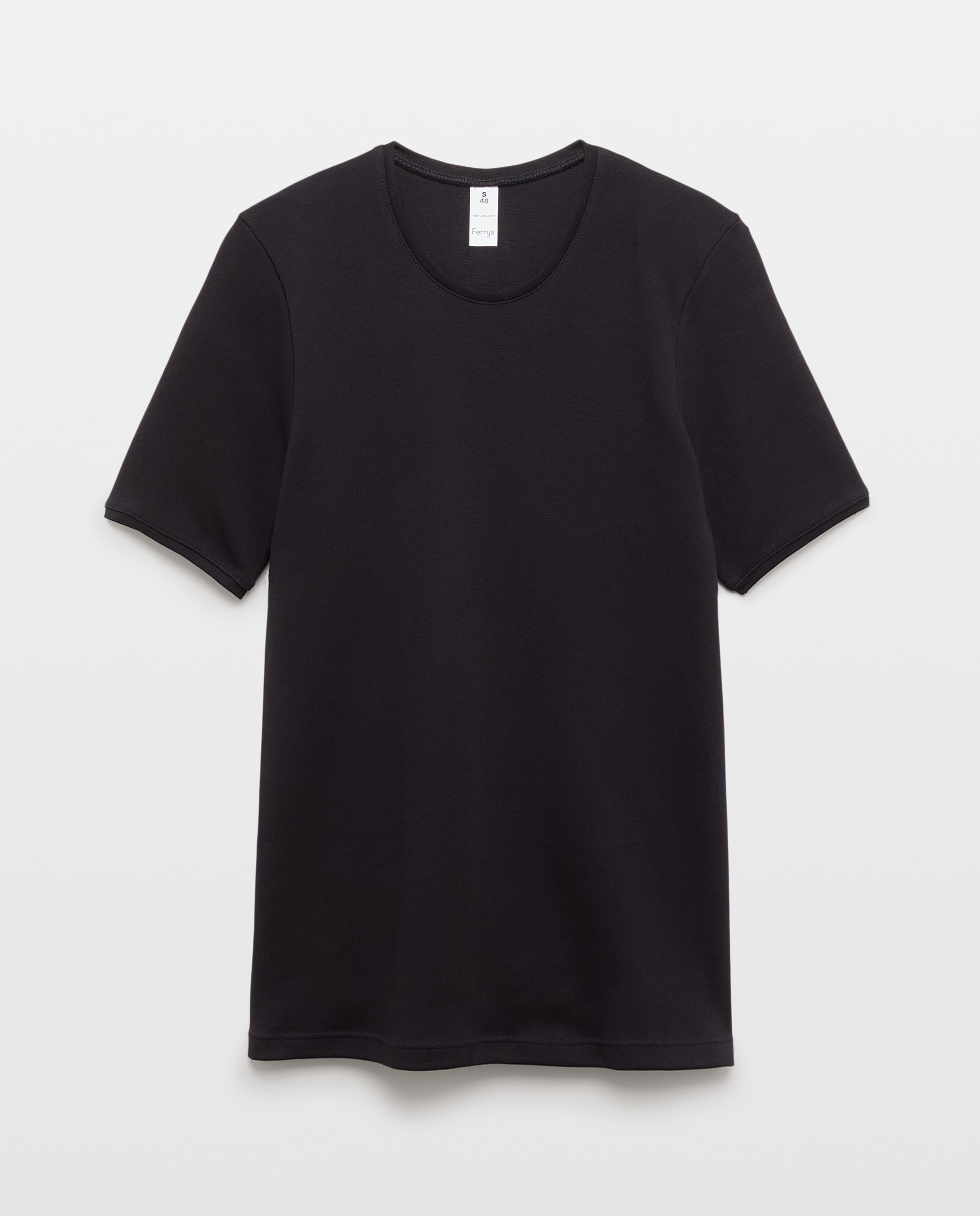 Imagen 0 de Camiseta interior térmica de hombre Ferrys negra de manga corta Negro