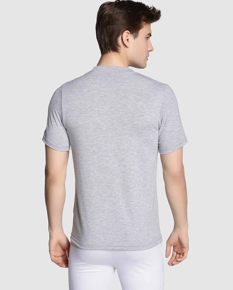 Camiseta interior de hombre Thermoimpetus negra de manga corta - Gris Gris-2