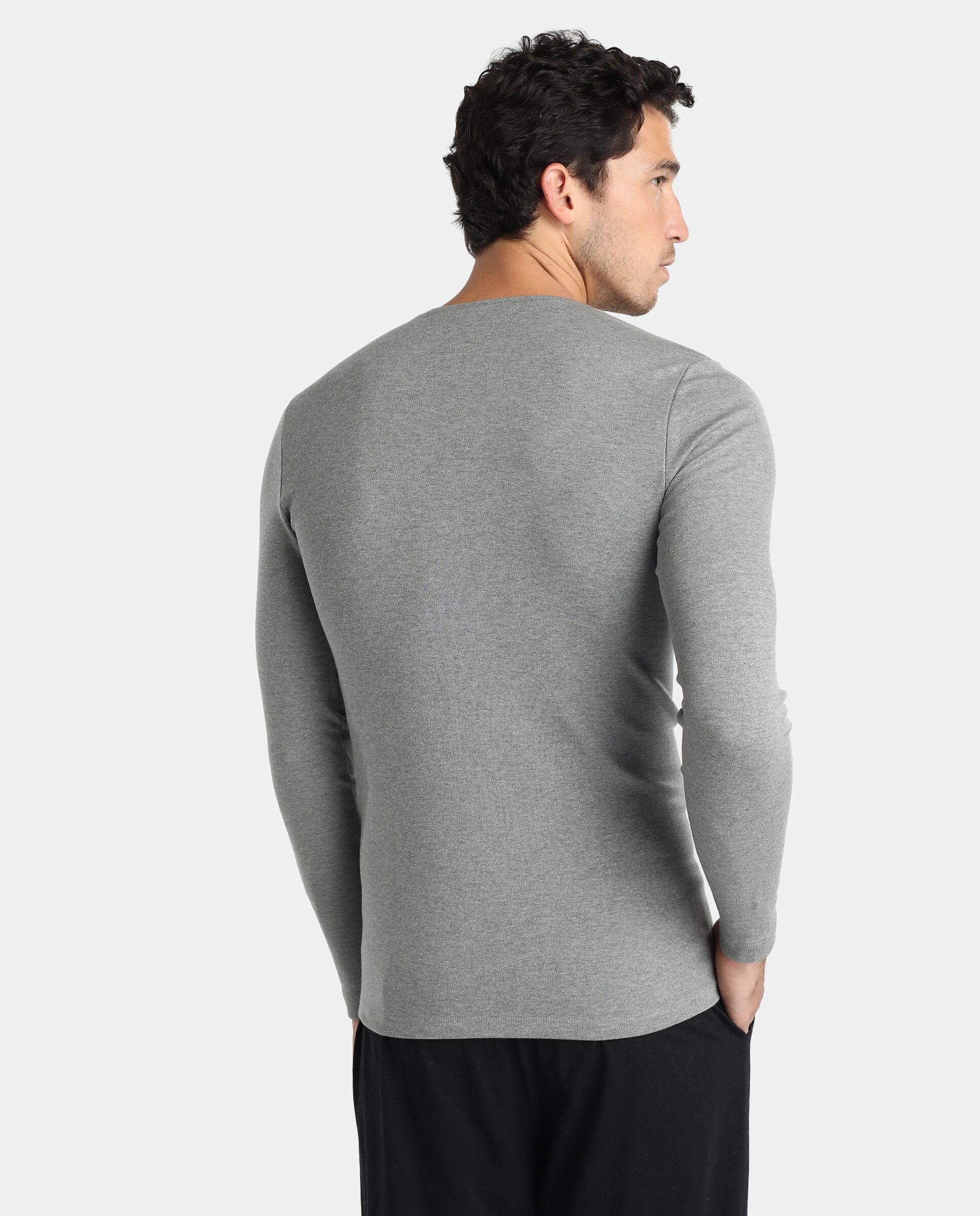 Camiseta interior de hombre Ferry's de manga larga - Ferrys - Gris Gris-2