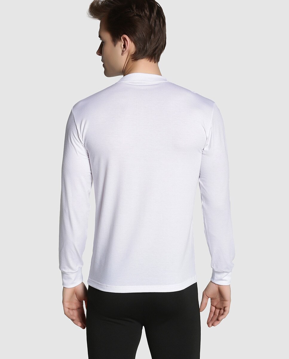 Camiseta interior de hombre Thermoimpetus negra de manga larga - Blanco Blanco-2