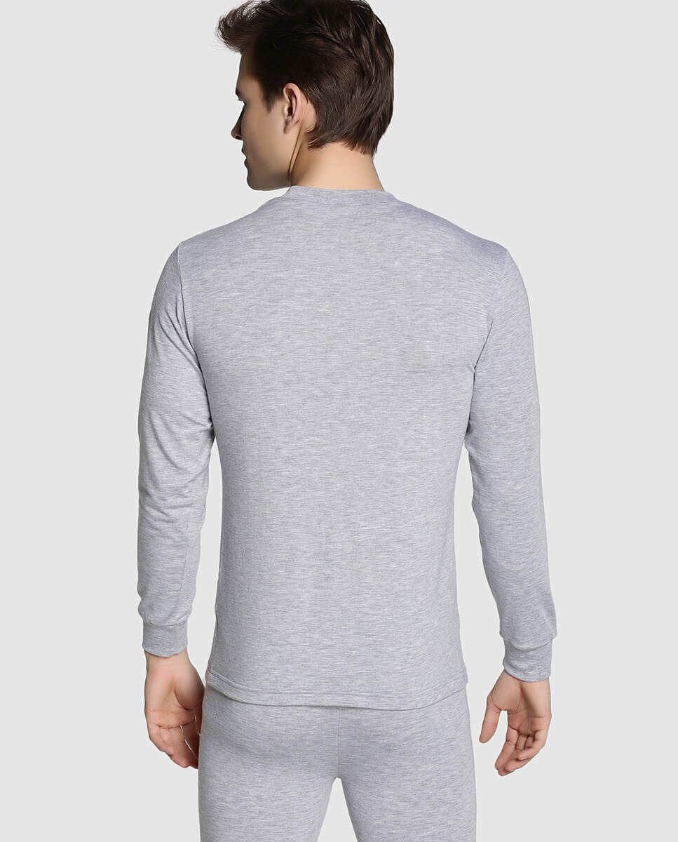 Camiseta interior de hombre Thermoimpetus negra de manga larga - Gris Gris-2
