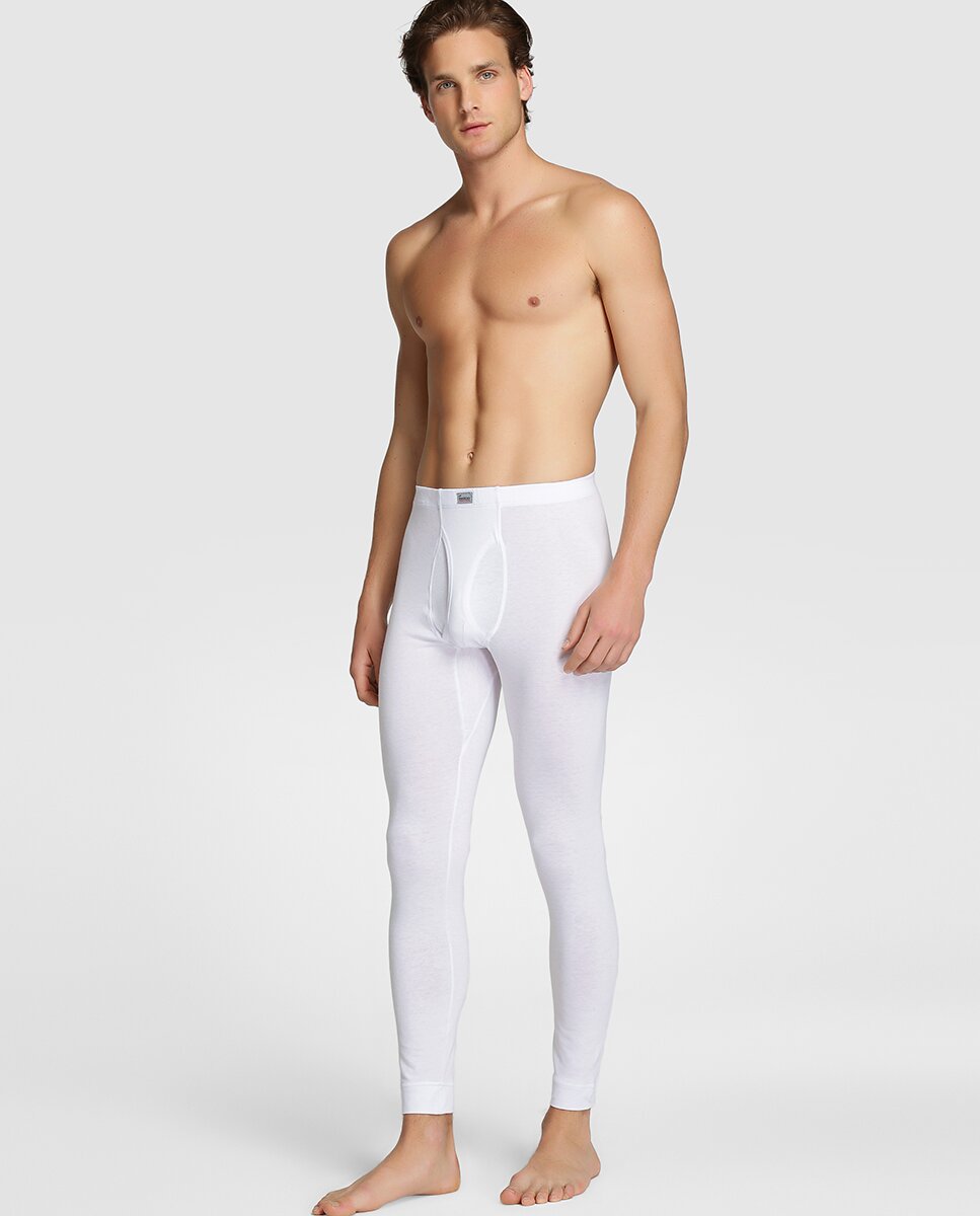 Calzoncillo largo de hombre Abanderado negro - Blanco Blanco-1