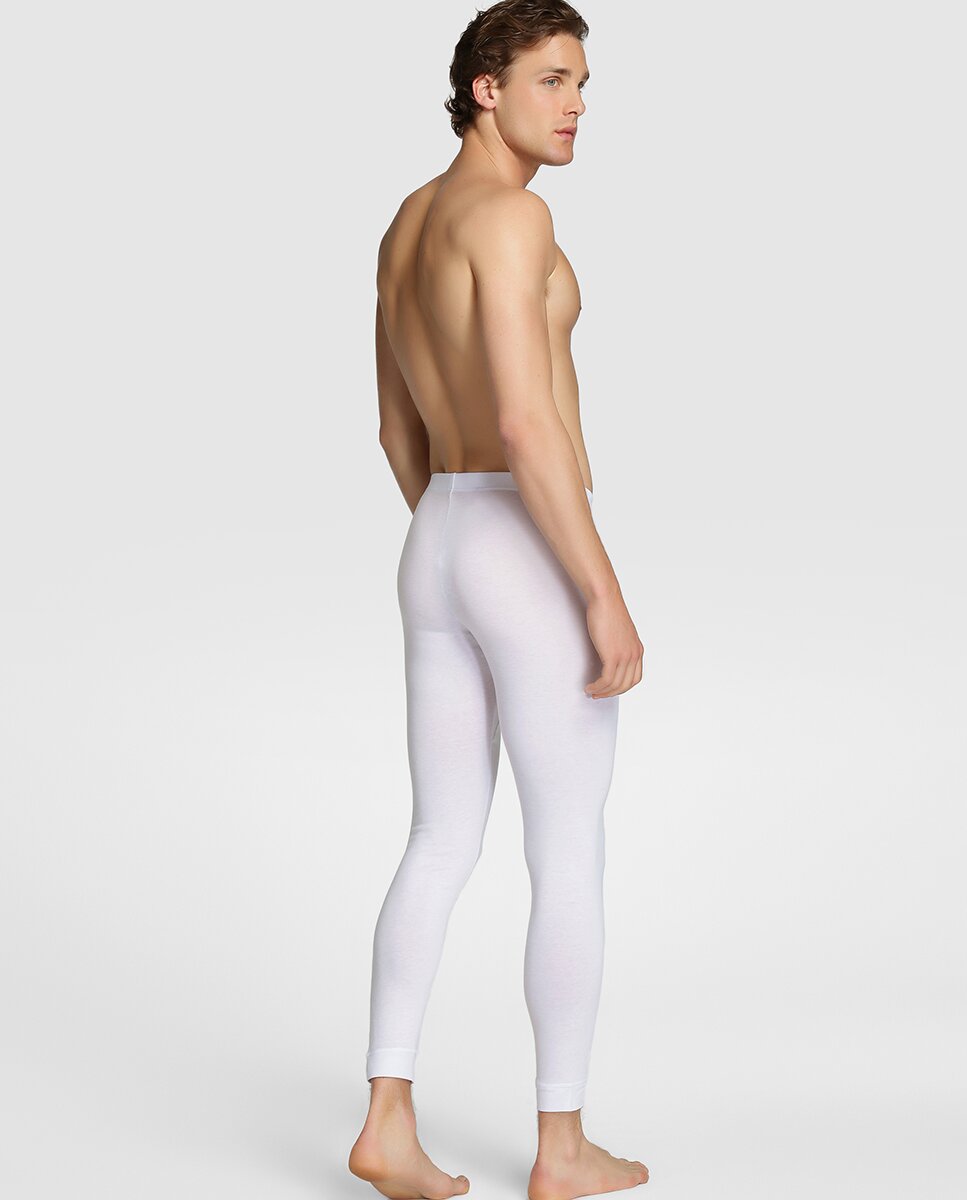 Calzoncillo largo de hombre Abanderado negro - Blanco Blanco-2