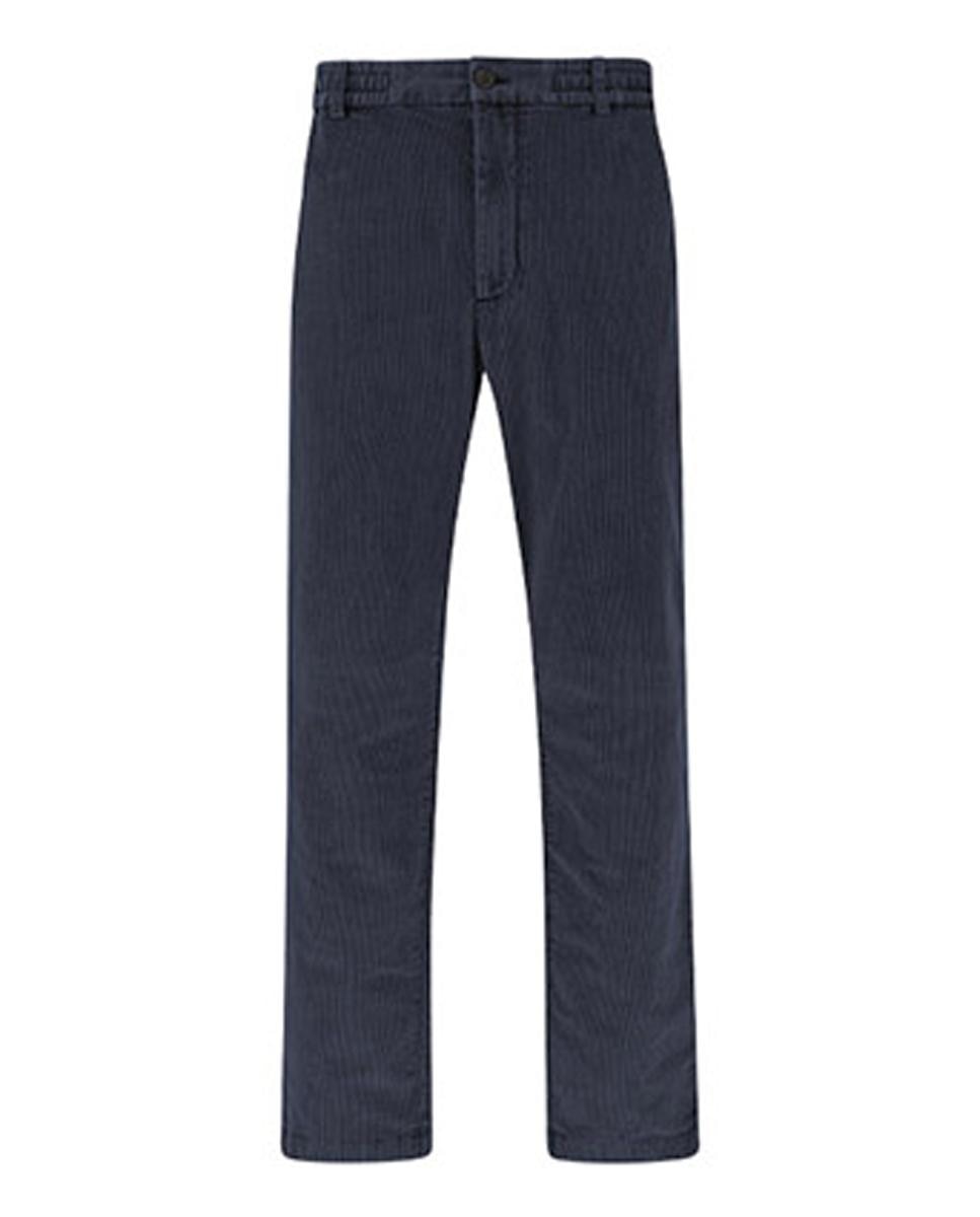 Pantalón chino de hombre sin pligues pana - Paul & Shark - Azul marino Azul marino-1