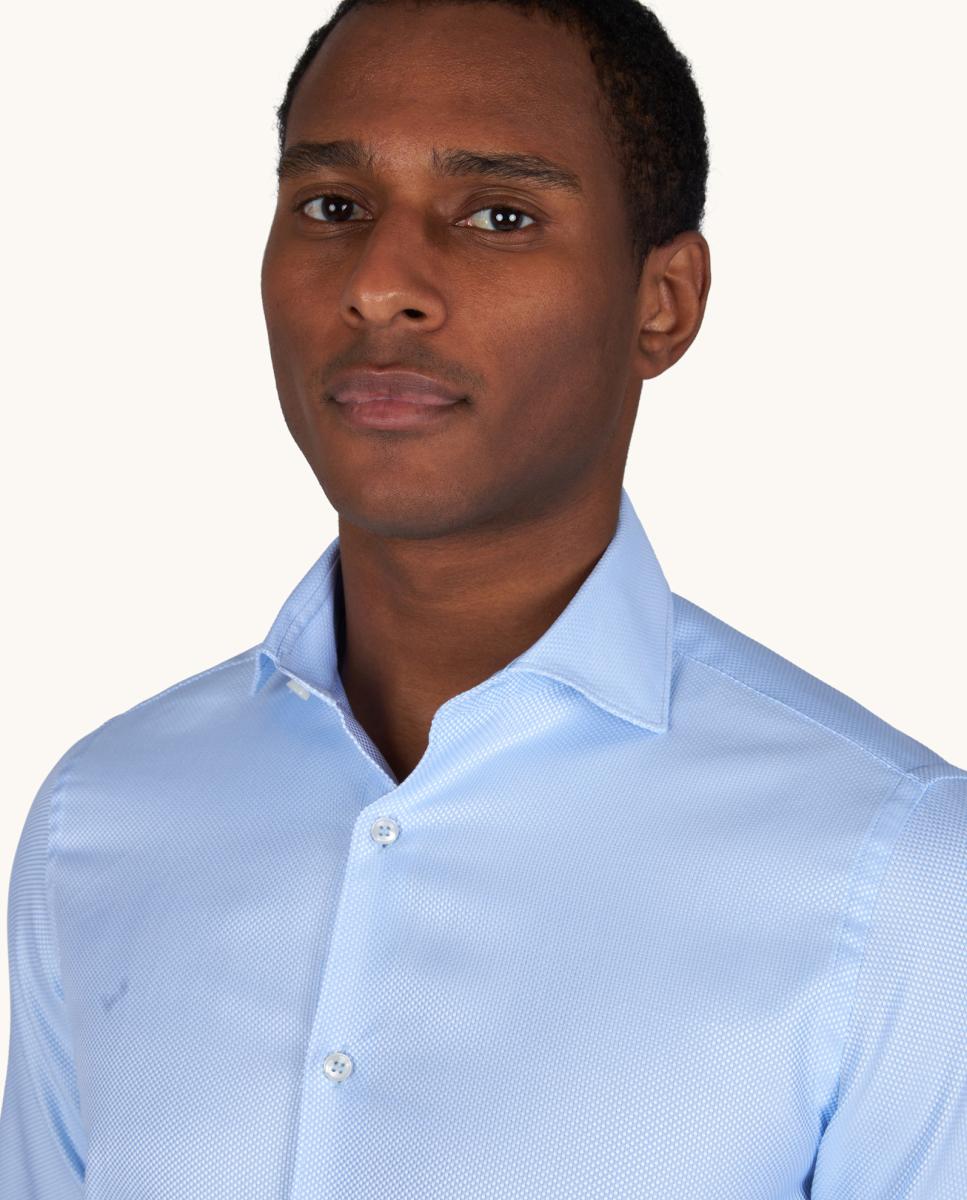 Camisa Clássica com Fantasia Azul-claro-3