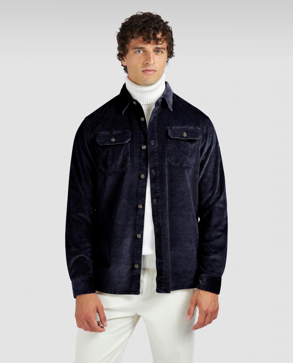 Sobrecamisa pana de hombre relaxed - Paul & Shark - Azul marino Azul marino-1