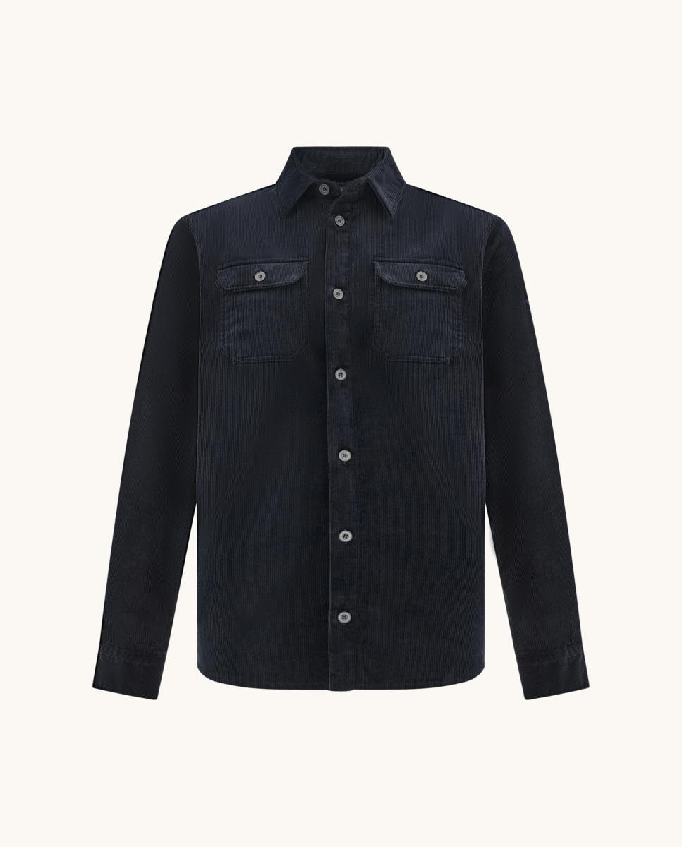 Sobrecamisa pana de hombre relaxed - Paul & Shark - Azul marino Azul marino-4