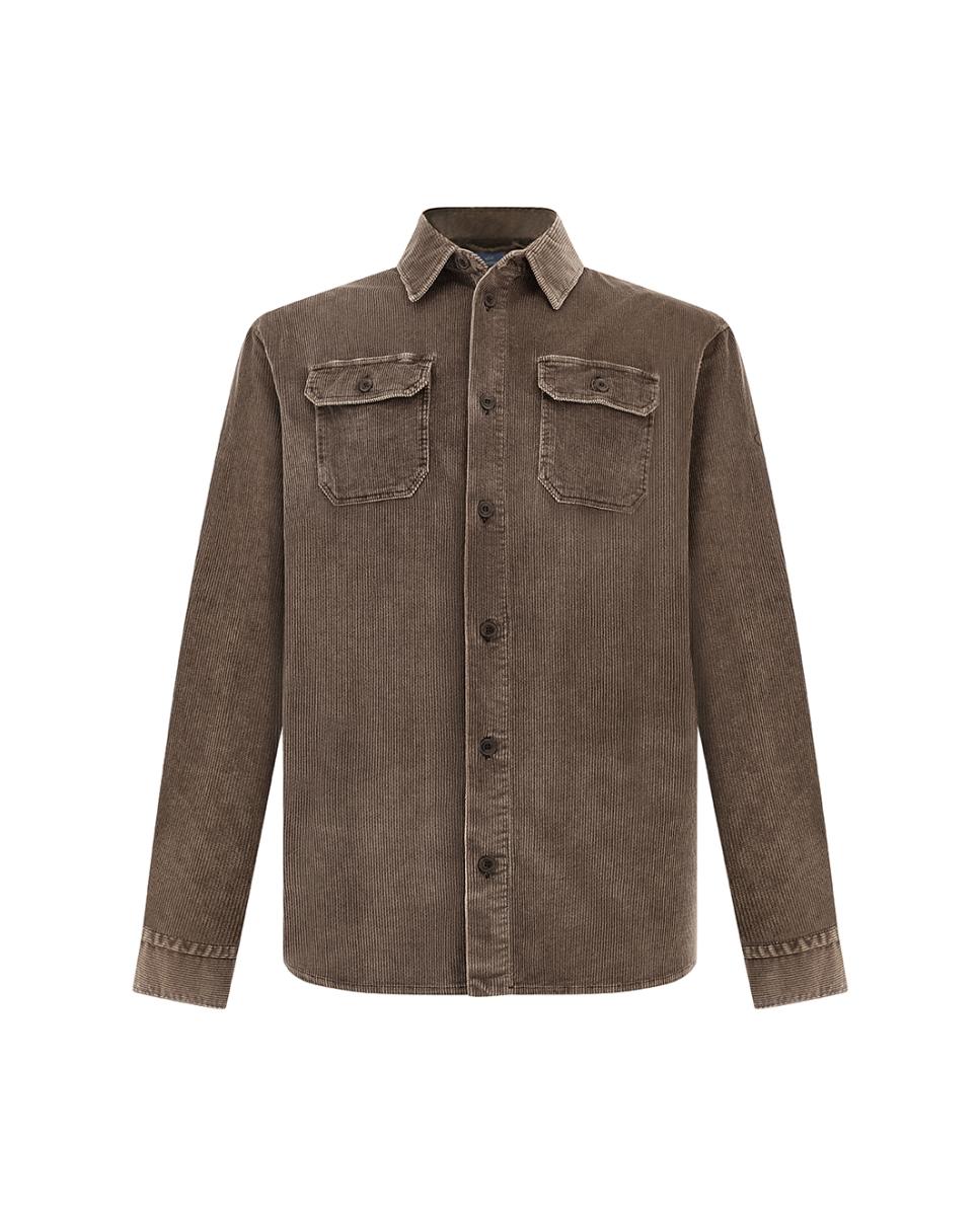 Imagen 0 de Sobrecamisa pana de hombre relaxed Marrón claro