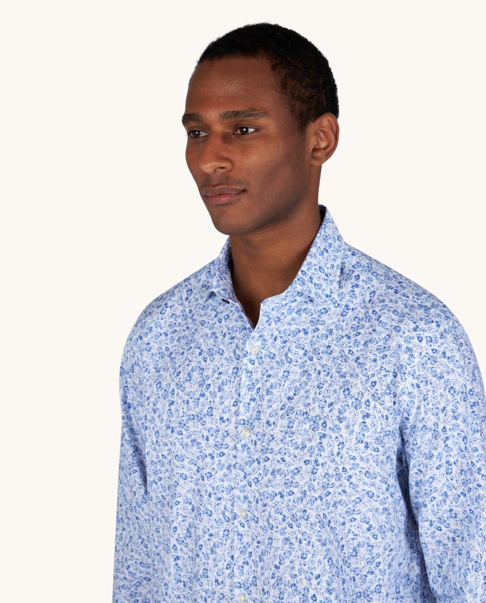 Camisa Estampada Cápsula Azzurro Azul-3