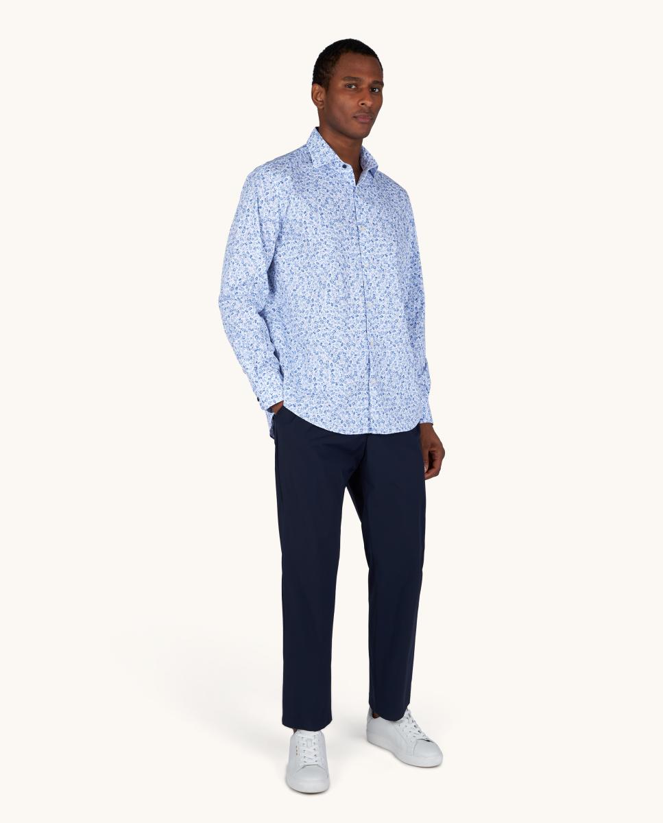 Camisa Estampada Cápsula Azzurro Azul-6