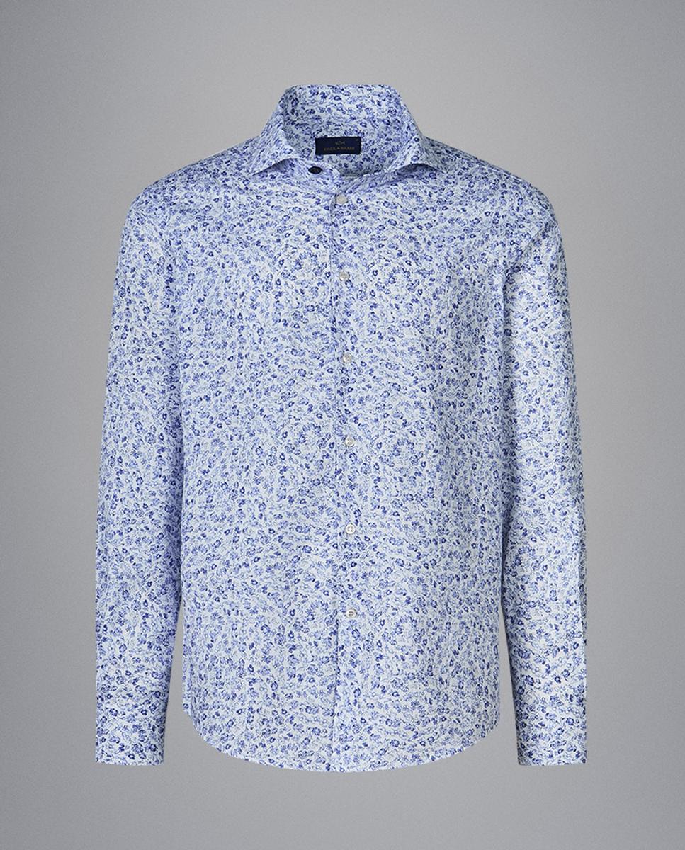 Camisa Estampada Cápsula Azzurro Azul-4