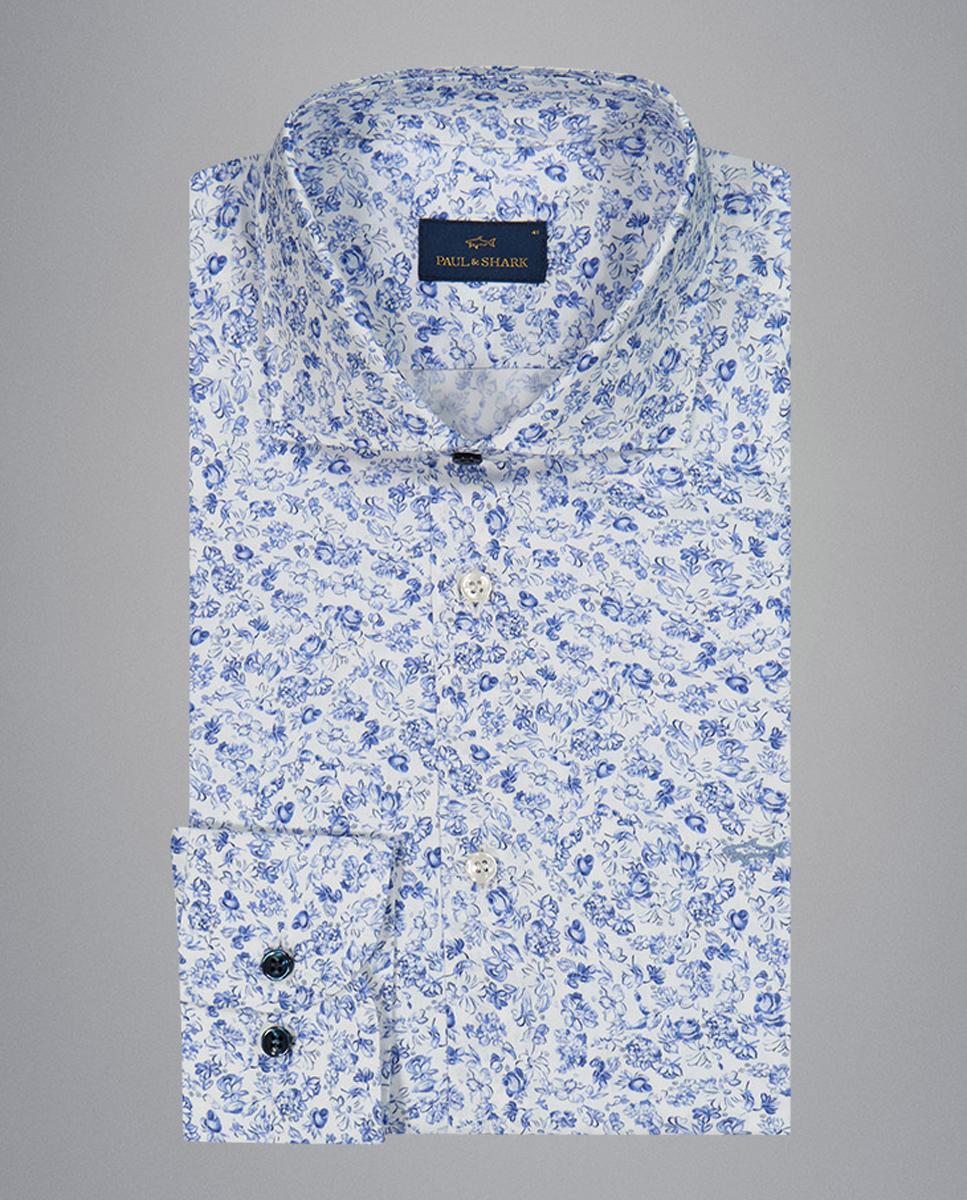 Camisa Estampada Cápsula Azzurro Azul-5
