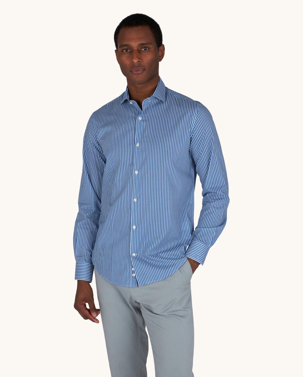 Camisa de Manga Comprida às Riscas Multicolor-1