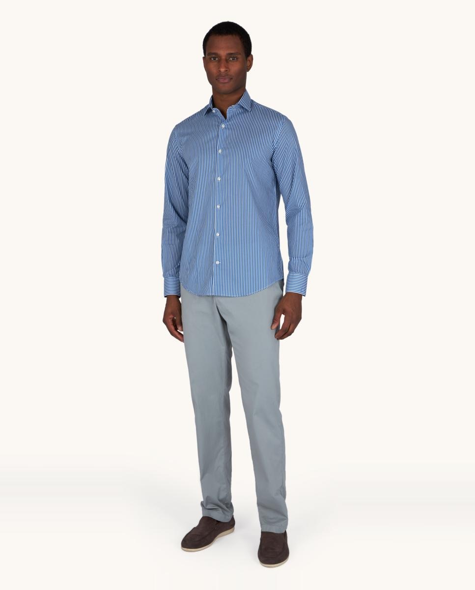 Camisa de Manga Comprida às Riscas Multicolor-5