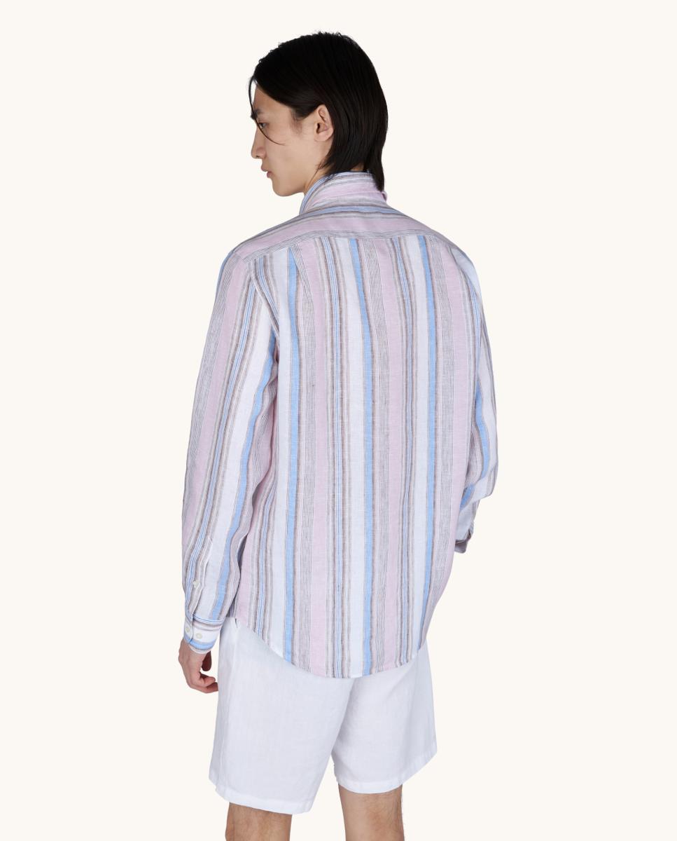 Camisa de Manga Comprida às Riscas Multicolor-2