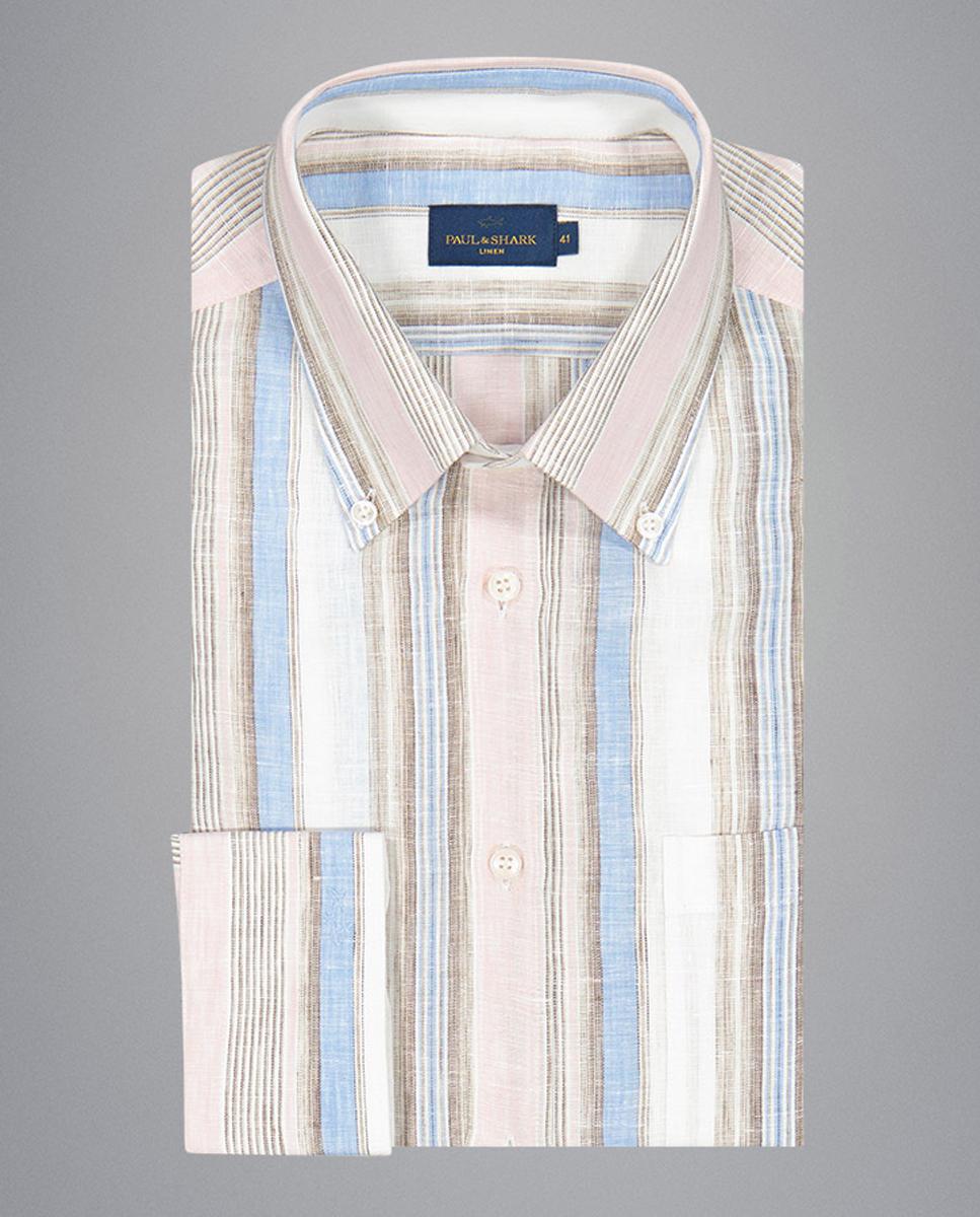 Camisa de Manga Comprida às Riscas Multicolor-5