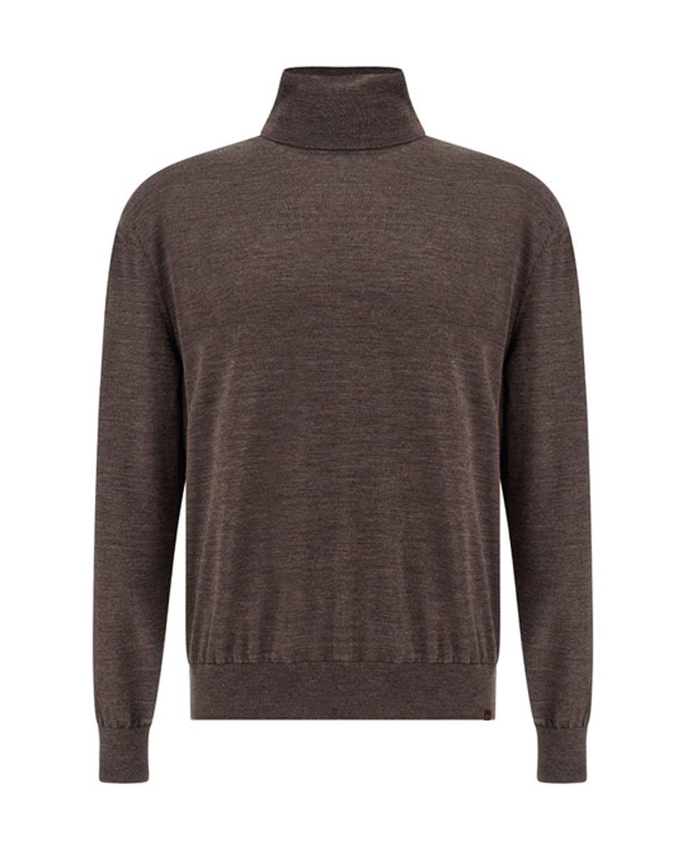 Jerséis de hombre cuello cisne en 140'S Lana Merino superfine - Paul & Shark - Marrón Marrón-1